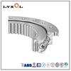 Flanged swing bearings with outer gear and inner flange